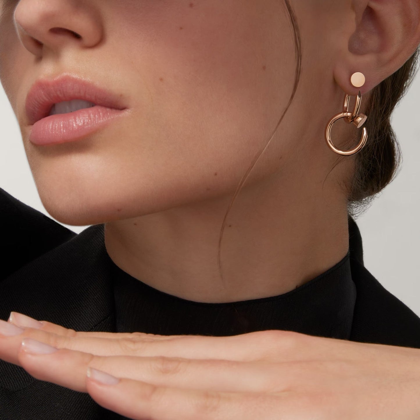[LORA] JUSTE NO DIAMOND DOUBLE EARRINGS