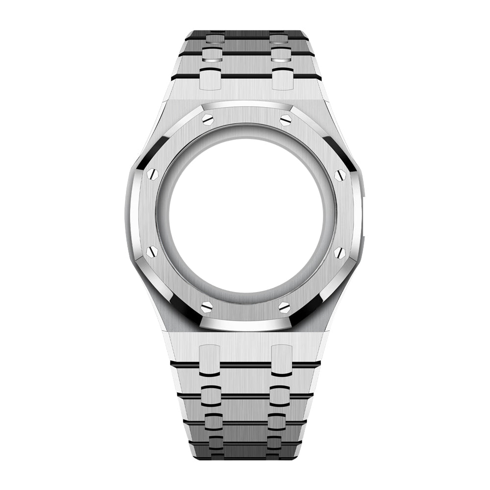 Strap For Ap Swatch Royal Oak Pop Exclusive Steel Case & Strap Full‑wrap Embedded Watch Band