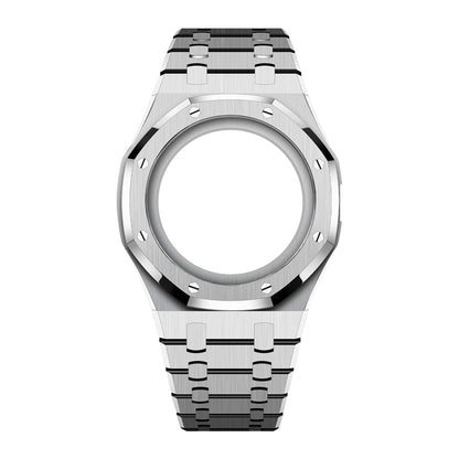 Strap For Ap Swatch Royal Oak Pop Exclusive Steel Case & Strap Full‑wrap Embedded Watch Band