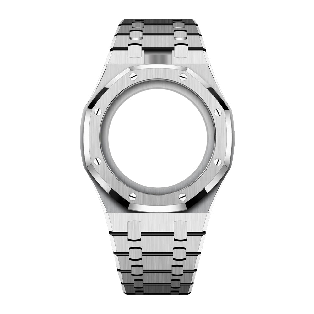 Strap For Ap Swatch Royal Oak Pop Exclusive Steel Case & Strap Full‑wrap Embedded Watch Band