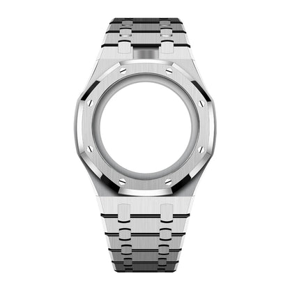 Strap For Ap Swatch Royal Oak Pop Exclusive Steel Case & Strap Full‑wrap Embedded Watch Band