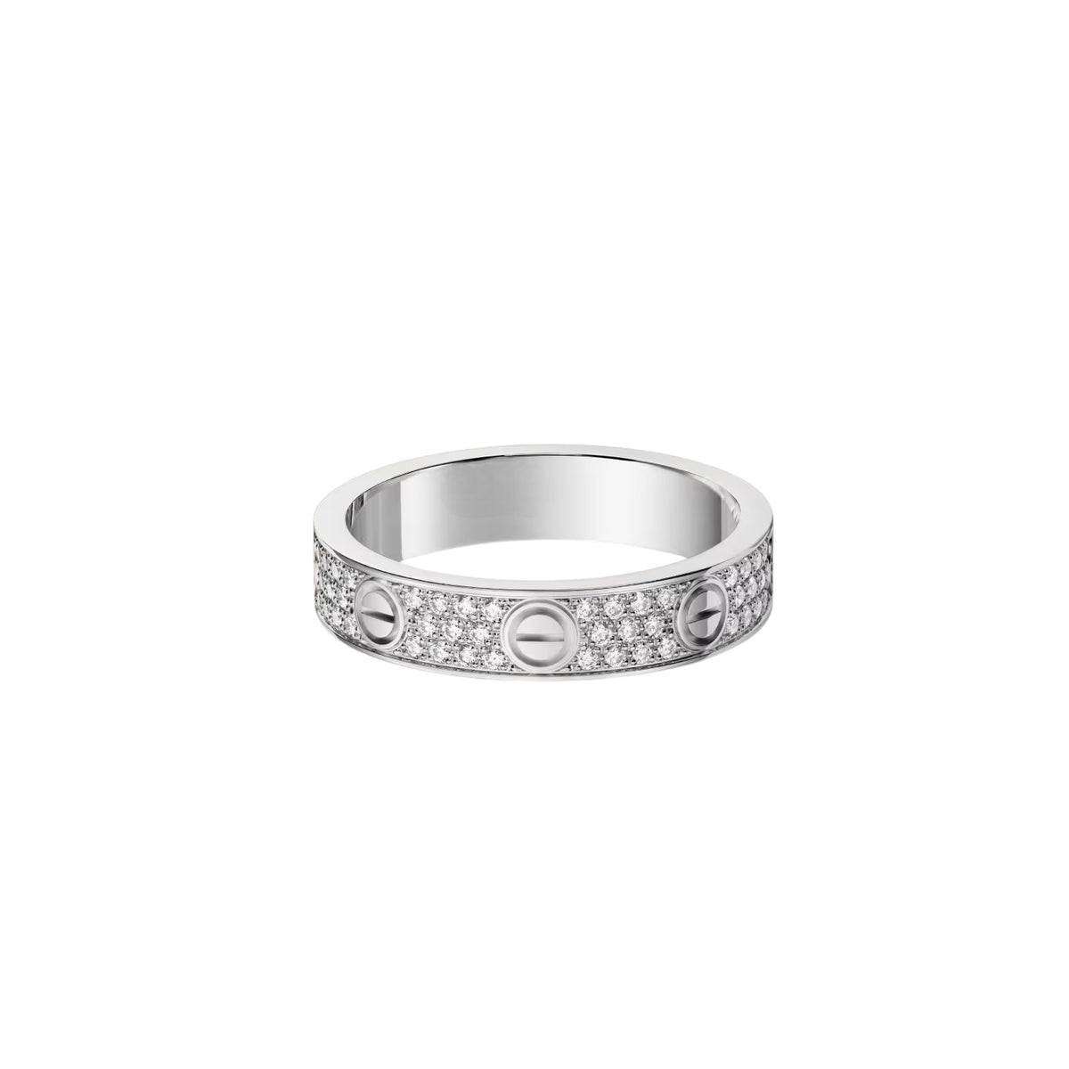 [LORA] LOVE RING 4.0MM DIAMOND PAVED