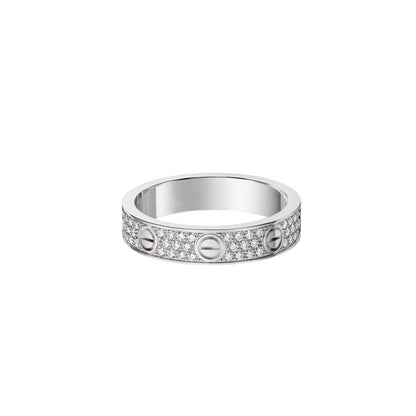 [LORA] LOVE RING 4.0MM DIAMOND PAVED