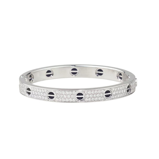 [LORA] LOVE BRACELET 6.1MM DIAMOND-PAVED CERAMIC