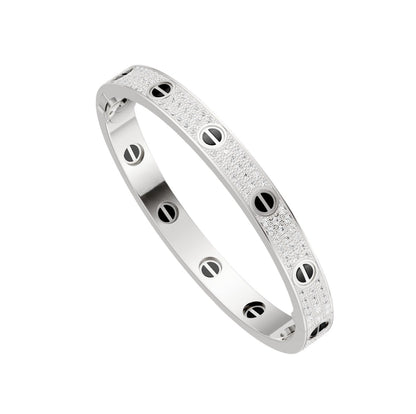 [LORA] LOVE BRACELET 6.1MM DIAMOND-PAVED CERAMIC