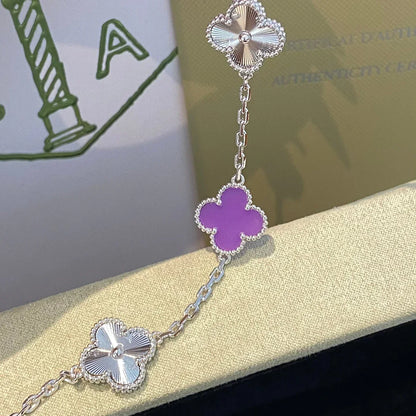 [Lora] CLOVER 5 MOTIF VIOLET BRACELET COLLECTION