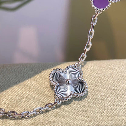 [Lora] CLOVER 5 MOTIF VIOLET BRACELET COLLECTION