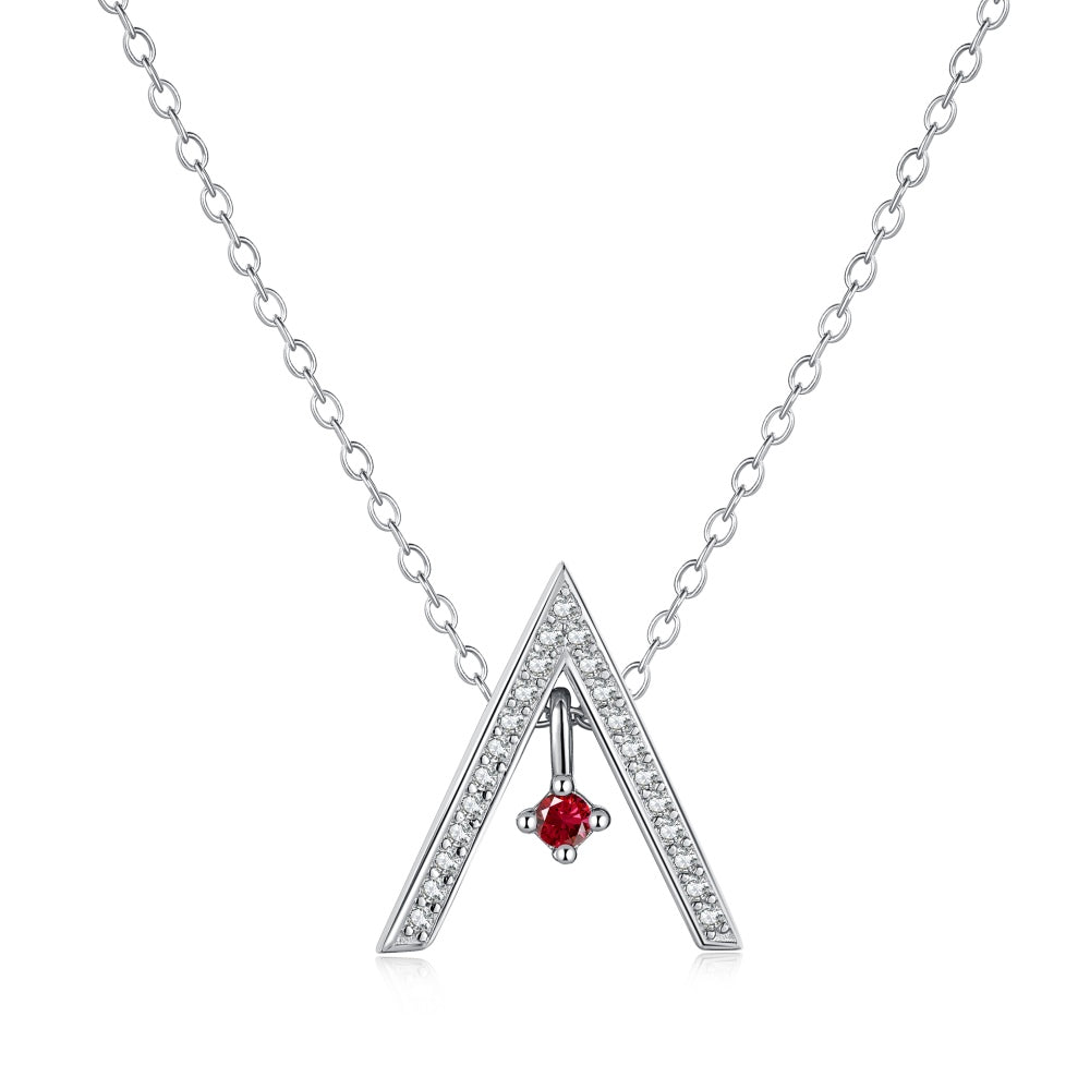 [LORA]Sparkling "A" Shape Necklace