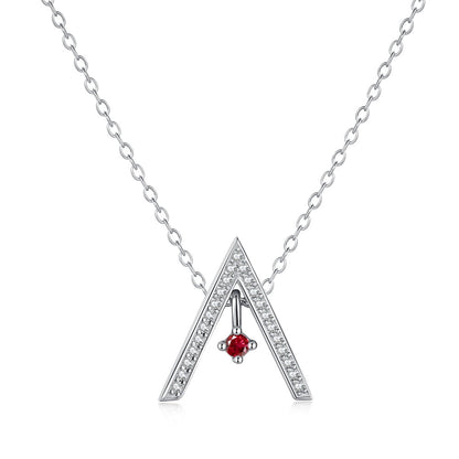 [LORA]Sparkling "A" Shape Necklace