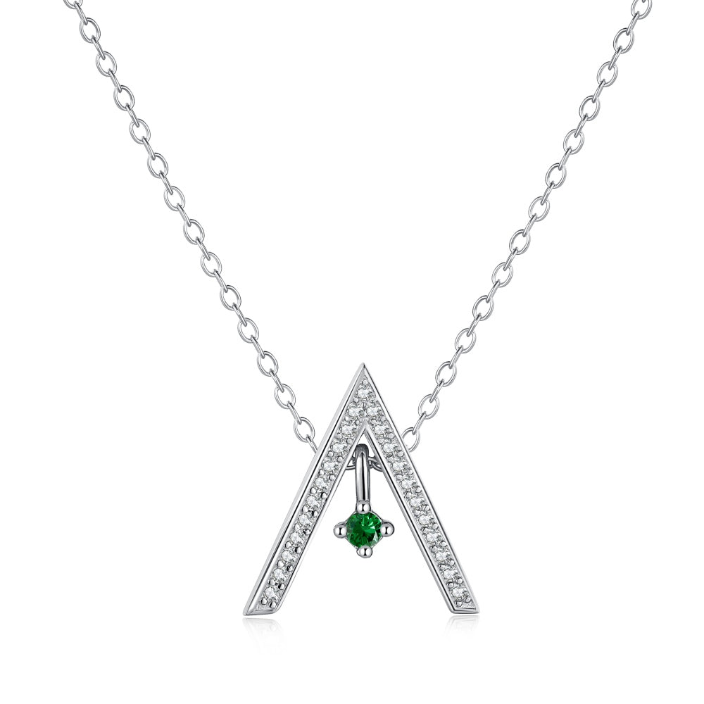 [LORA]Sparkling "A" Shape Necklace