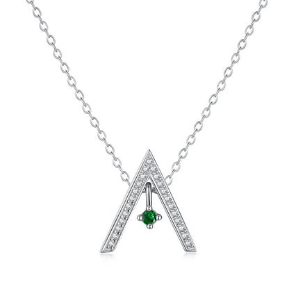 [LORA]Sparkling "A" Shape Necklace