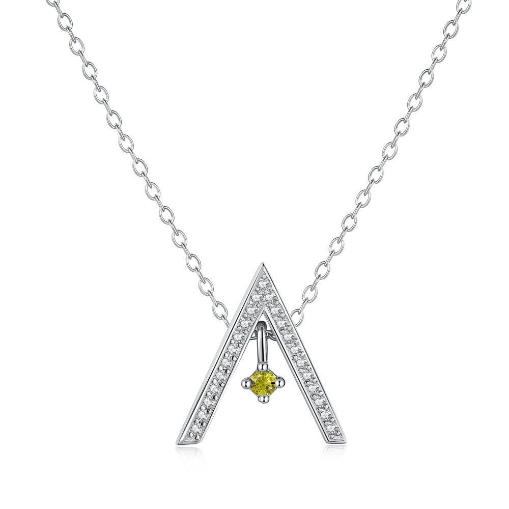 [LORA]Sparkling "A" Shape Necklace