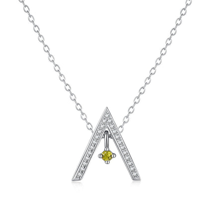 [LORA]Sparkling "A" Shape Necklace