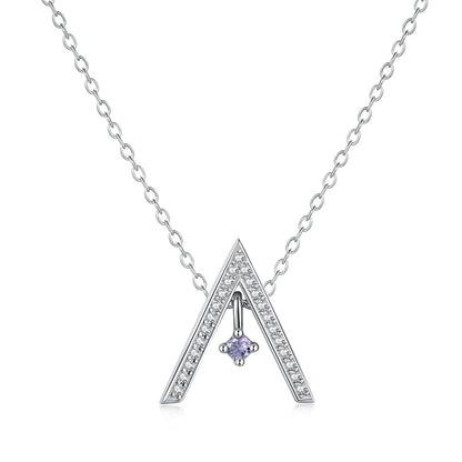 [LORA]Sparkling "A" Shape Necklace