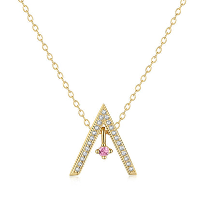[LORA]Sparkling "A" Shape Necklace