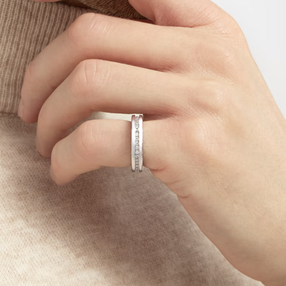[LORA]ZERO 1 ONE-BAND PAVED DIAMONDS ON THE SPIRAL RING