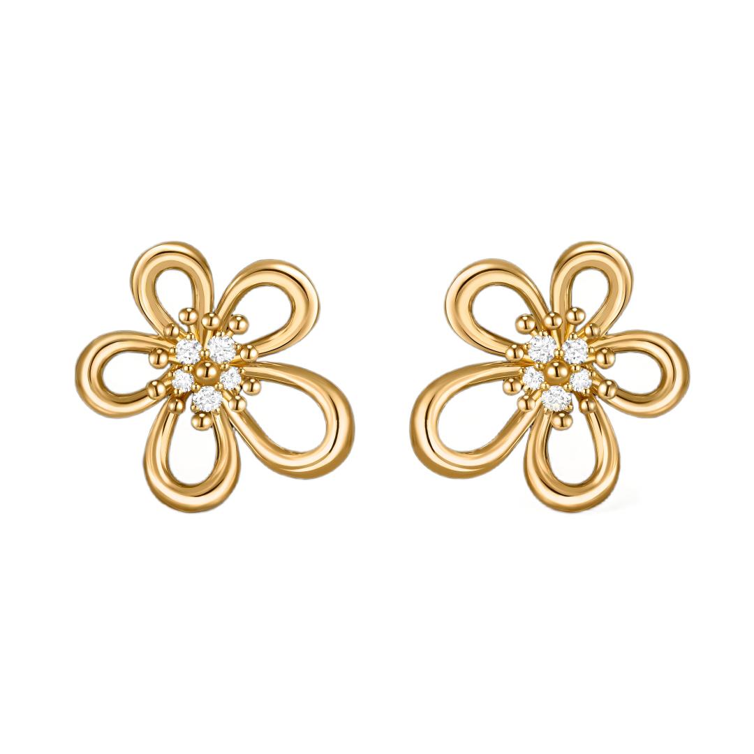 [LORA] FLOWERLACE EARRING 5 DIAMONDS