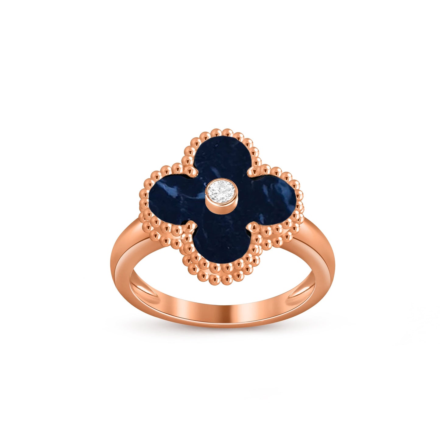 [Lora]CLOVER DIAMOND RING ROSE GOLD COLLECTION