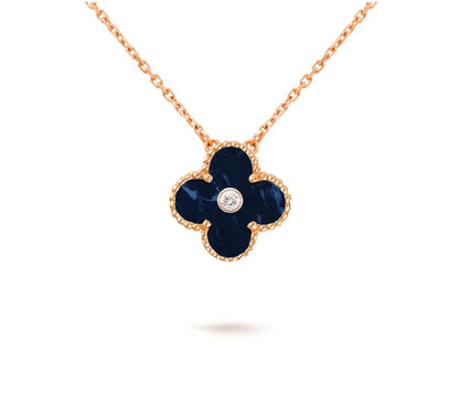 [Lora]CLOVER 15MM DIAMOND SINGLE FLOWER NECKLACE COLLECTION