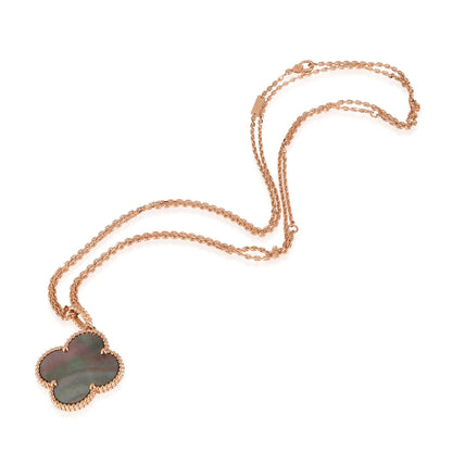 [LORA]CLOVER 25MM GOLD DARK MOP BIG CLOVER NECKLACE