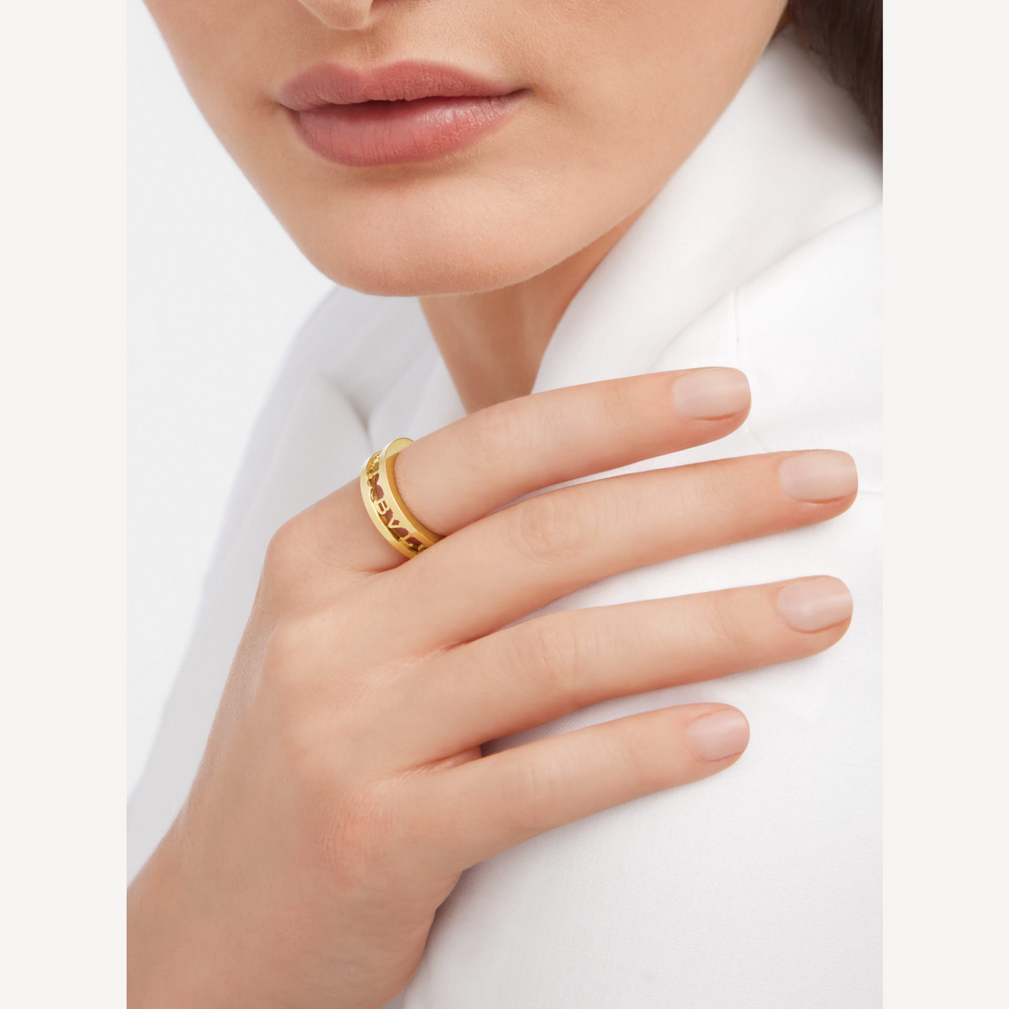 [LORA]ZERO 1 ONE-BAND WITH OPENWORK LOGO SPIRAL RING