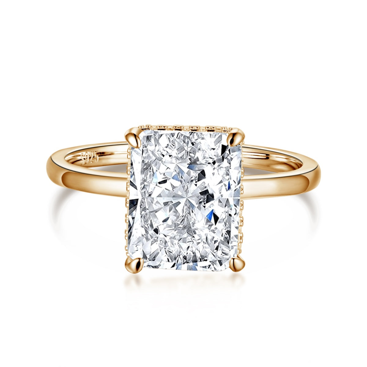 [LORA]4.0 Carat Ornate Enchanting Radiand Cut Banquet Ring