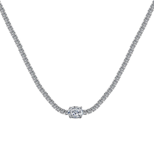 [LORA]1.0 Carat Shining Oval Cut Necklace