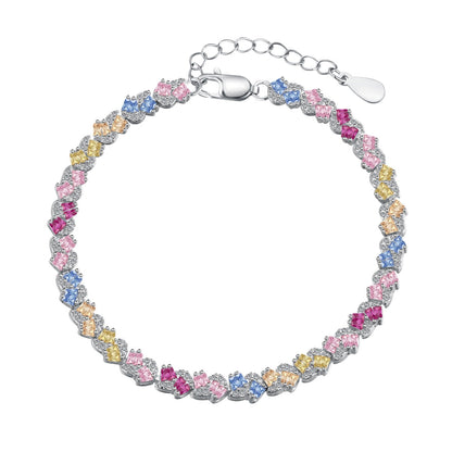 [LORA]Ornate Colorful Flower Shape Party Bracelet