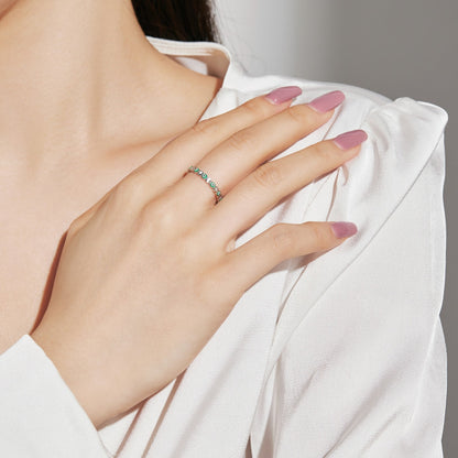 [LORA]Sparkling Vibrant Round Shape Daily Ring