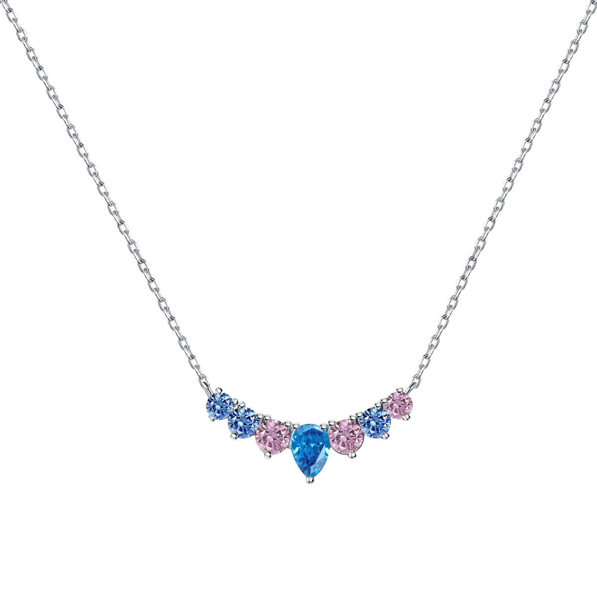 [LORA]Dainty Colorful Heart Necklace