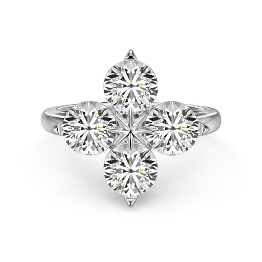 [LORA]Four-Leaf Clover Eight-Pointed Star Ring