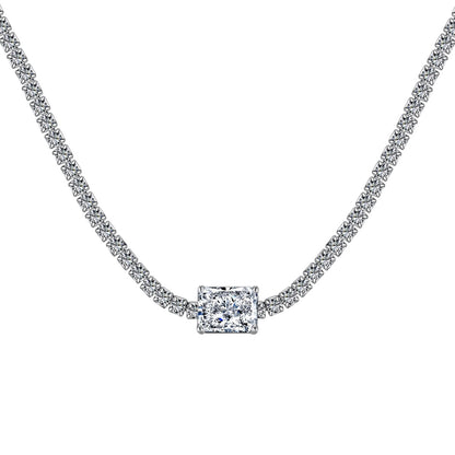 [LORA]2.0 carat Ornate Emerald Cut Necklace