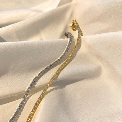 [LORA]Radiant Shinning Princess Cut Tennis Bracelet