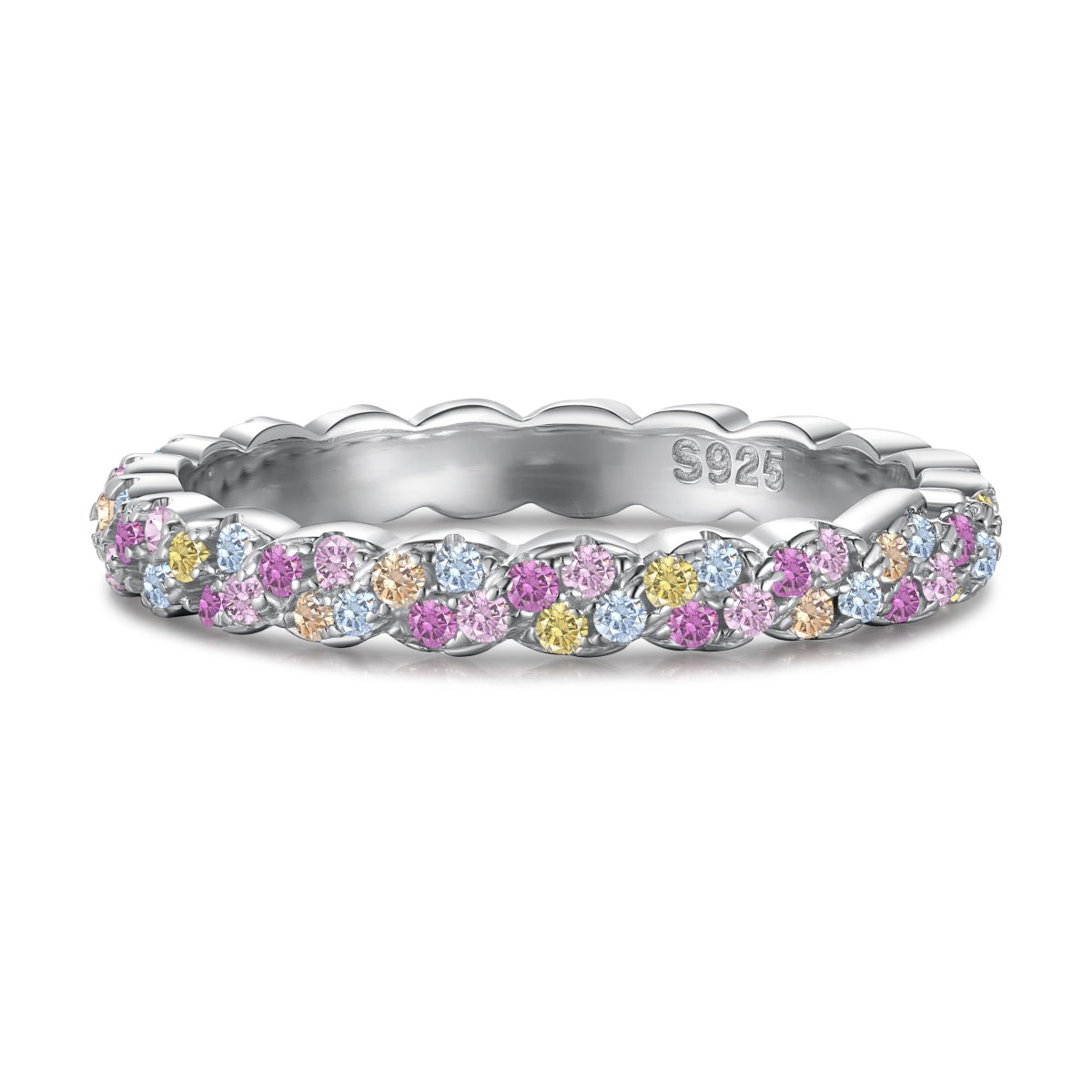 [LORA]Dainty Ebullient Round Cut Daily Ring