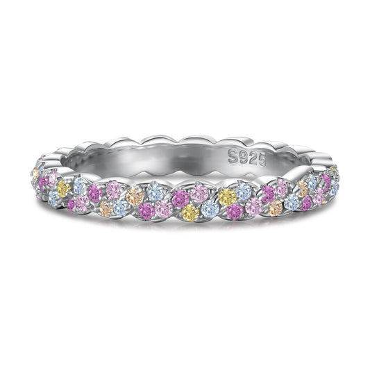 [LORA]Dainty Ebullient Round Cut Daily Ring