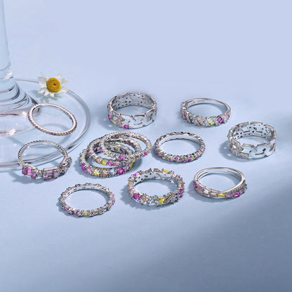 [LORA]Radiant Sparkling Round Cut Daily Ring