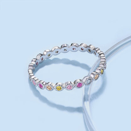 [LORA]Radiant Sparkling Round Cut Daily Ring