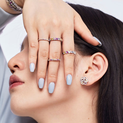 [LORA]Delicate Vibrant Emerald Cut Daily Ring