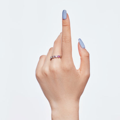 [LORA]Delicate Vibrant Emerald Cut Daily Ring