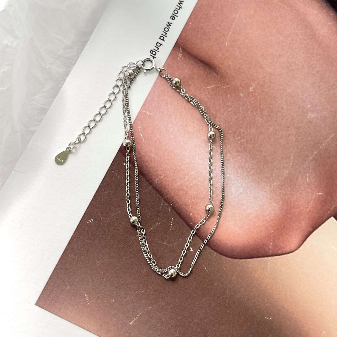 [LORA]Delicate Bead Double Layer Bracelet