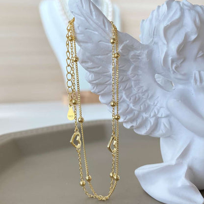 [LORA]Dainty Double Layer Love Heart Bracelet