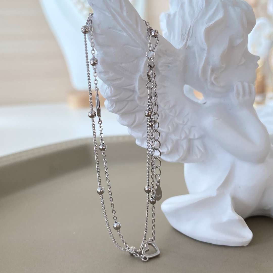 [LORA]Dainty Double Layer Love Heart Bracelet