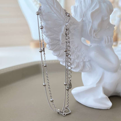 [LORA]Dainty Double Layer Love Heart Bracelet