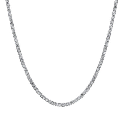 [LORA]Delicate Round Shape Tennis Necklace