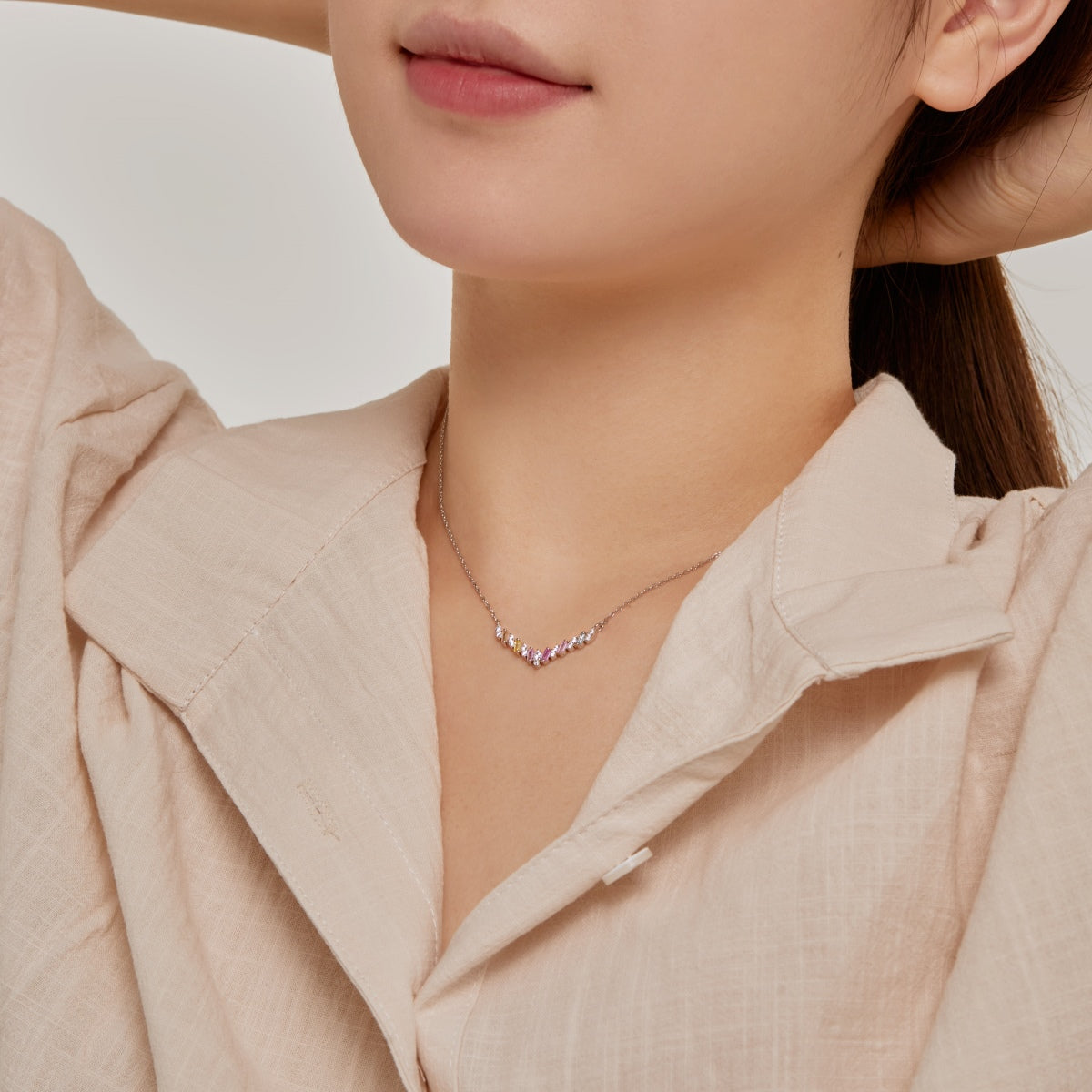 [LORA]Dazzling Rainbow Necklace