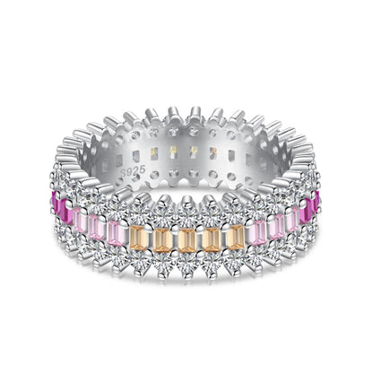[LORA]Ornate Colorful Radiant Cut Daily Ring