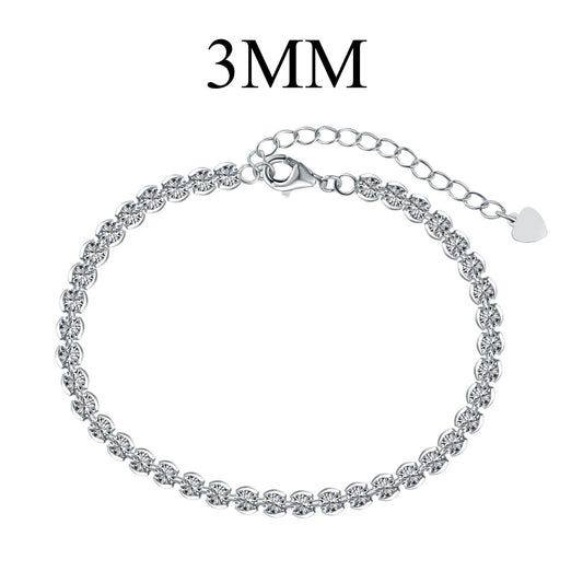 [LORA]Ornate  Sparkling Round Cut Daily Bracelet