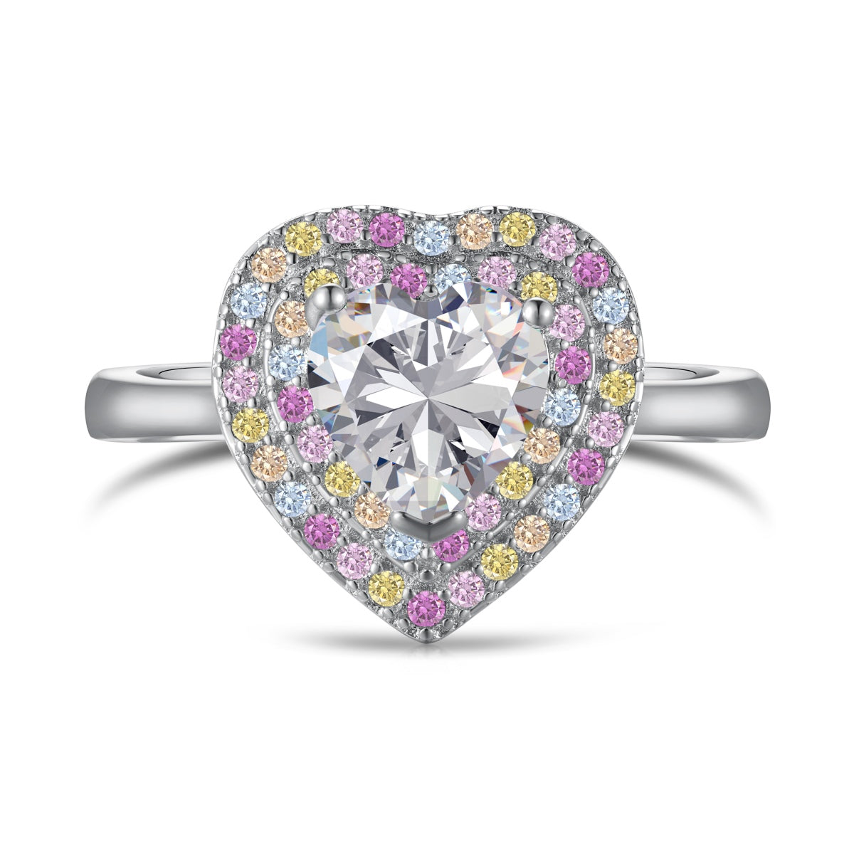 [LORA]Delicate Ebullient Heart Shape Wedding Ring