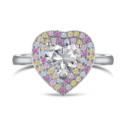 [LORA]Delicate Ebullient Heart Shape Wedding Ring
