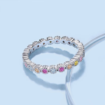 [LORA]Unique Scintillating Round Cut Daily Ring